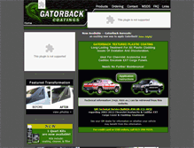 Tablet Screenshot of gatorbackcoatings.com